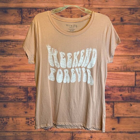 5 for $25🔥Juniors XXXL (21) Wound Up Graphic “Weekend Forever" T-Shirt - Picture 1 of 4
